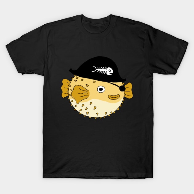 Pirate Pufferfish T-Shirt by Potato-Yi